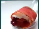Recette Bouchée viande grison, rocamadour et confiture de cerise noire