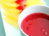 Recette Carpaccio ananas & coulis rougissime...