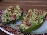 Recette Tartare d'avocat aux pêches et noix en coques