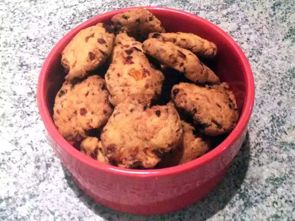Cookies apéritifs au chorizo, poivron, parmesan