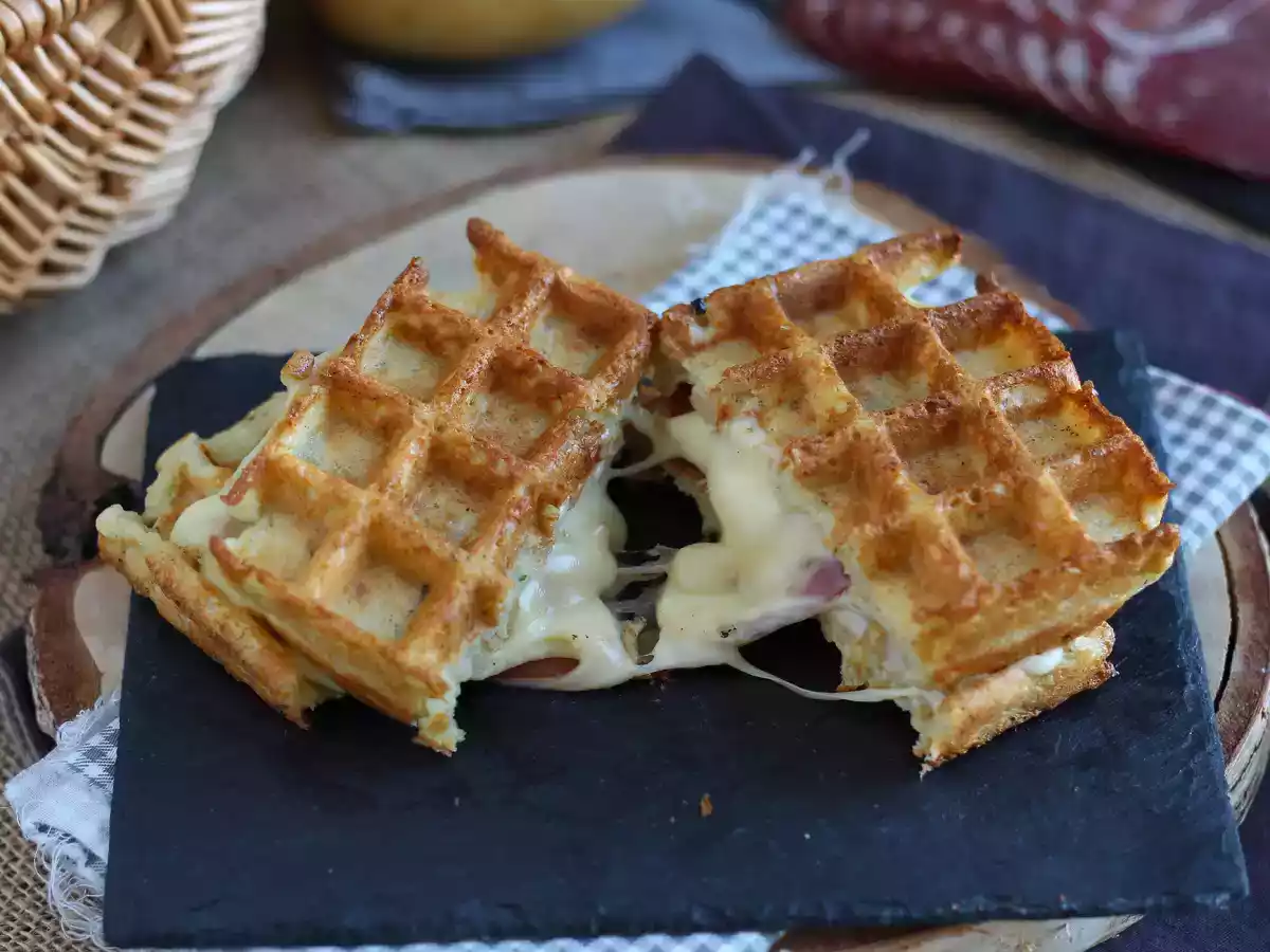 Sandwich de gaufres de pommes de terre à la raclette, le plat réconfortant par excellence - photo 4